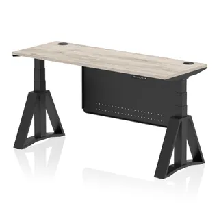 Air Height Adjustable Slimline Desk With Cable Ports