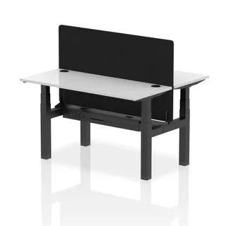 Air Back-to-Back Slimline Height Adjustable Bench Desk - 2 Person