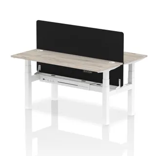 Air Back-to-Back Slimline Height Adjustable Bench Desk - 2 Person