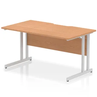 Impulse Scalloped Edge Straight Desk Cantilever Leg
