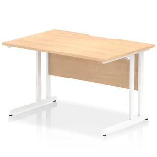 Impulse Scalloped Edge Straight Desk Cantilever Leg