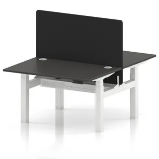 Air Back-to-Back Height Adjustable Bench Desk - 2 Person