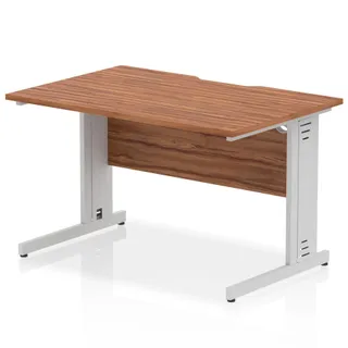 Impulse Scalloped Edge Straight Desk Cable Managed Leg