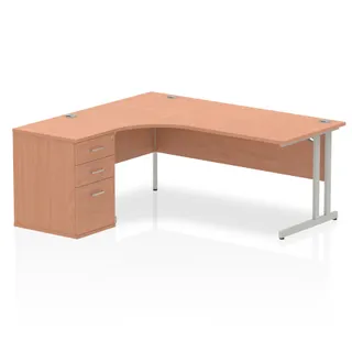 Impulse Cantilever Crescent Desk Workstation