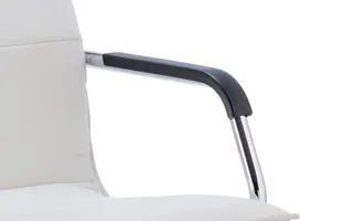 Echo Medium Back Leather Cantilever Visitor Chair with Arms