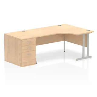Impulse Cantilever Crescent Desk Workstation