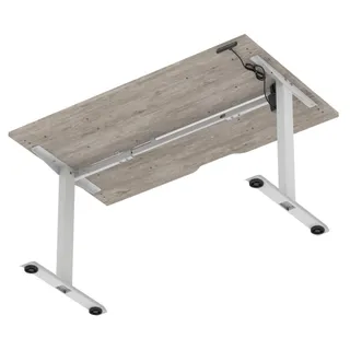 Air Lite Height Adjustable Desk With Scalloped Edge