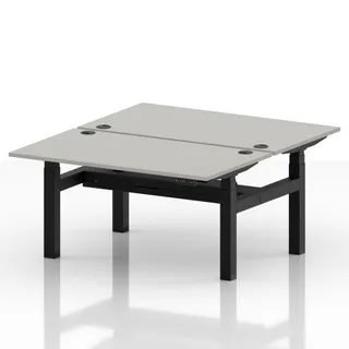 Air Back-to-Back Height Adjustable Bench Desk - 2 Person