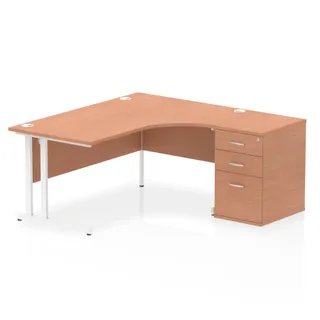 Impulse Cantilever Crescent Desk Workstation