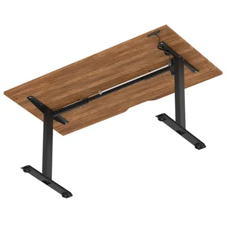 Air Lite Height Adjustable Desk With Scalloped Edge