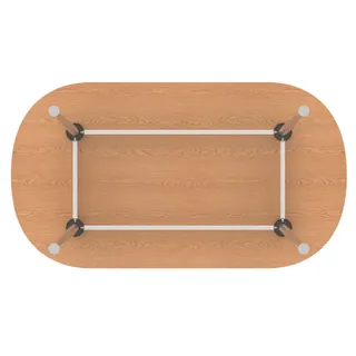Impulse Boardroom Table With Silver Leg Frame