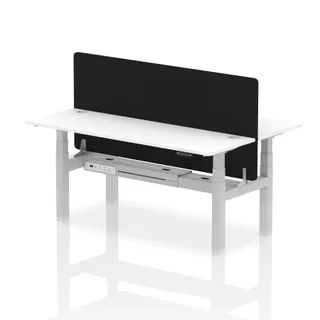 Air Back-to-Back Slimline Height Adjustable Bench Desk - 2 Person