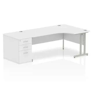Impulse Cantilever Crescent Desk Workstation