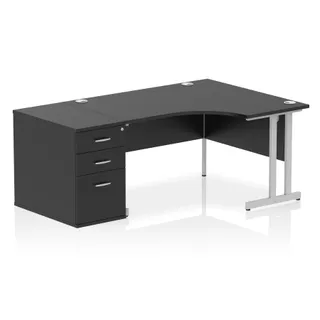 Impulse Cantilever Crescent Desk Workstation