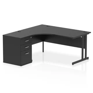 Impulse Cantilever Crescent Desk Workstation
