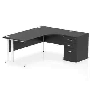 Impulse Cantilever Crescent Desk Workstation