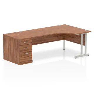 Impulse Cantilever Crescent Desk Workstation