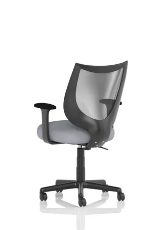 Camden Medium Back Black Mesh Task Operator Office Chair With Arms