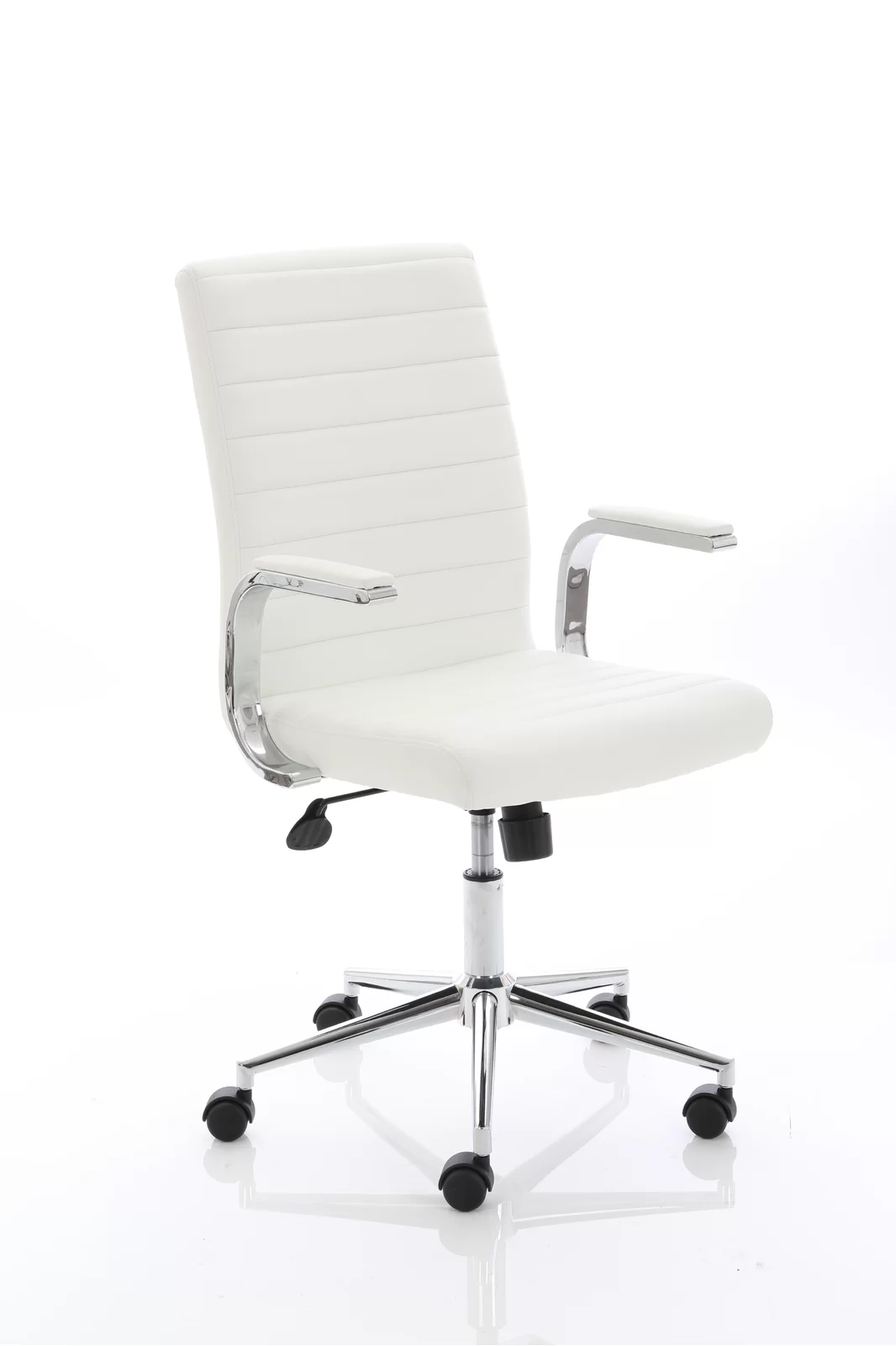 Impulse 1600mm Cantilever Straight Desk With Mobile Pedestal and Ezra Executive Chair
