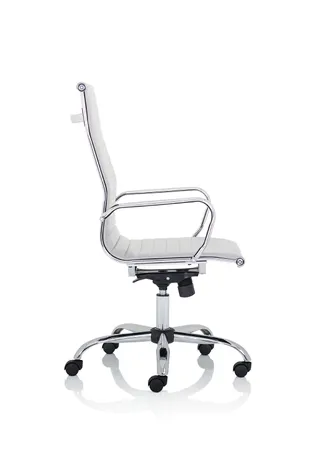 Nola Black Leather Executive Office Chair with Arms
