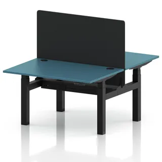 Air Back-to-Back Height Adjustable Bench Desk - 2 Person