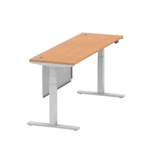Air Height Adjustable Slimline Desk With Cable Ports