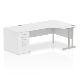 Impulse Cantilever Crescent Desk Workstation