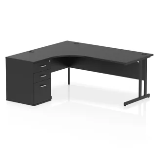 Impulse Cantilever Crescent Desk Workstation