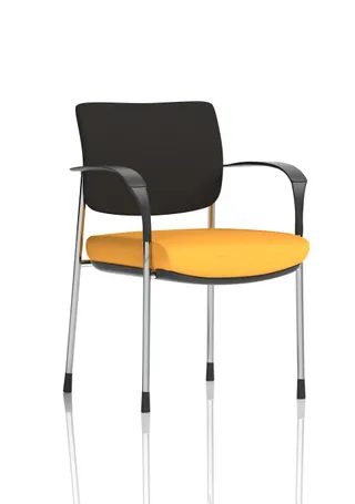 Brunswick Deluxe Medium Back Stacking Visitor Office Chair with Arms