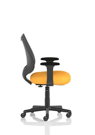 Camden Medium Back Black Mesh Task Operator Office Chair With Arms