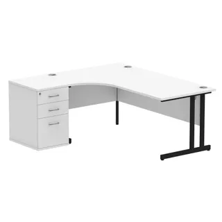 Impulse Cantilever Crescent Desk Workstation