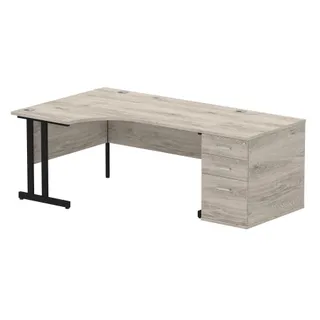 Impulse Cantilever Crescent Desk Workstation