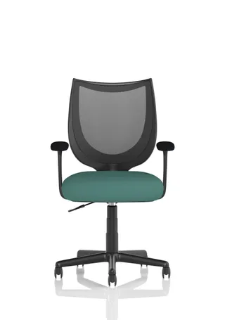 Camden Medium Back Black Mesh Task Operator Office Chair With Arms