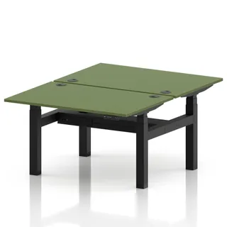 Air Back-to-Back Height Adjustable Bench Desk - 2 Person