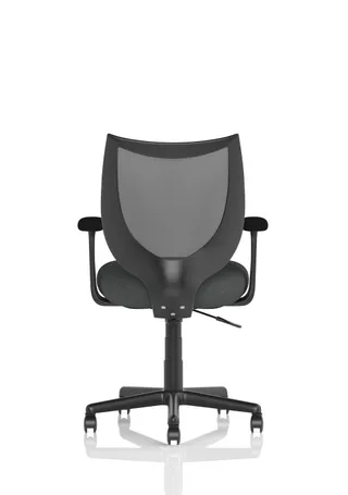 Camden Medium Back Black Mesh Task Operator Office Chair With Arms