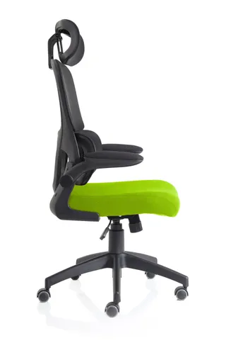 Iris Task Operator Mesh Back Fabric Seat With Headrest