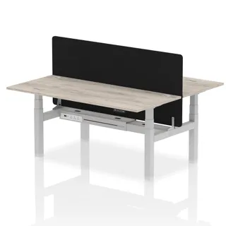 Air Back-to-Back Height Adjustable Bench Desk - 2 Person