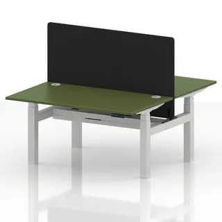 Air Back-to-Back Height Adjustable Bench Desk - 2 Person