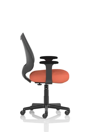 Camden Medium Back Black Mesh Task Operator Office Chair With Arms