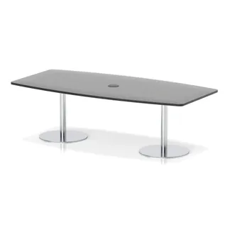 Italia Volta Poseur High Gloss Table With Pop-up Power Module