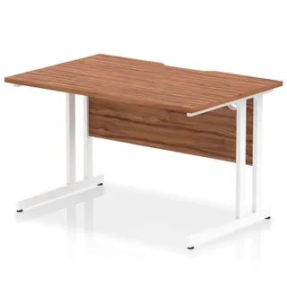 Impulse Scalloped Edge Straight Desk Cantilever Leg