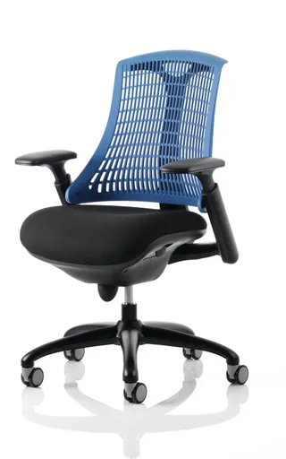 Flex Medium Back Black Frame Task Operator Office Chair with Arms