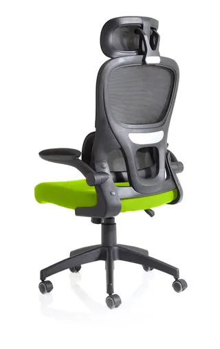 Iris Task Operator Mesh Back Fabric Seat With Headrest