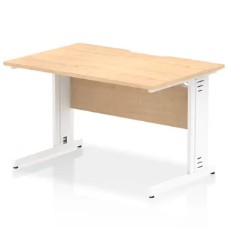 Impulse Scalloped Edge Straight Desk Cable Managed Leg