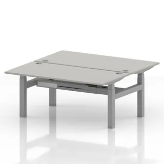 Air Back-to-Back Height Adjustable Bench Desk - 2 Person