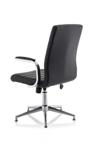 Ezra Medium Back Leather Executive Office Chair with Arms