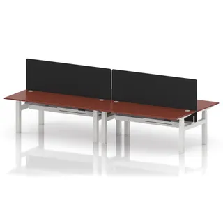 Air Back-to-Back Height Adjustable Bench Desk - 4 Person