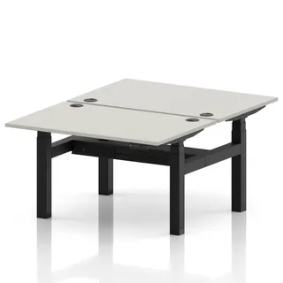 Air Back-to-Back Height Adjustable Bench Desk - 2 Person