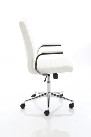 Ezra Medium Back Leather Executive Office Chair with Arms