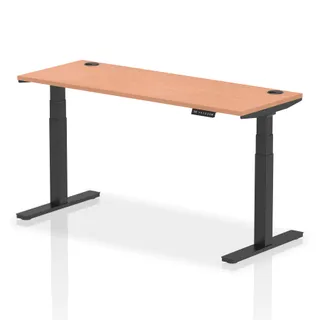 EE - Air Height Adjustable Slimline Desk With Cable Ports